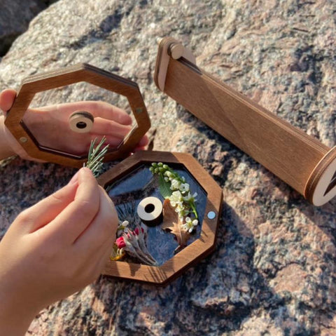 Wooden DIY Rotating Kaleidoscope Kit Toy
