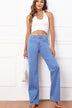 Full Size Raw Hem Wide Leg Jeans - Minihomy