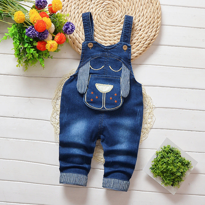 Kids Strap Jeans For Boys And Girls - Minihomy