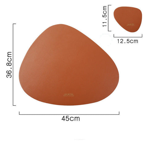 Tableware Pad Placemat Table Mat PU Leather Heat Insulatio