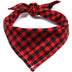 Pet Dog And Cat Plaid Cotton Triangle Scarf - Minihomy