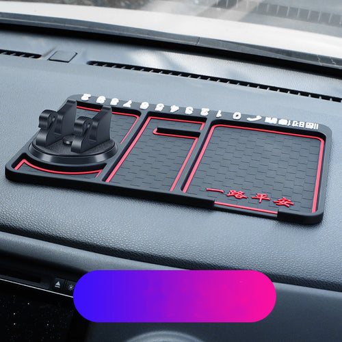 Non-Slip Car Phone Pad For 4-in-1 Car Parking Number Card Anti-Slip Mat Auto Phone Holder