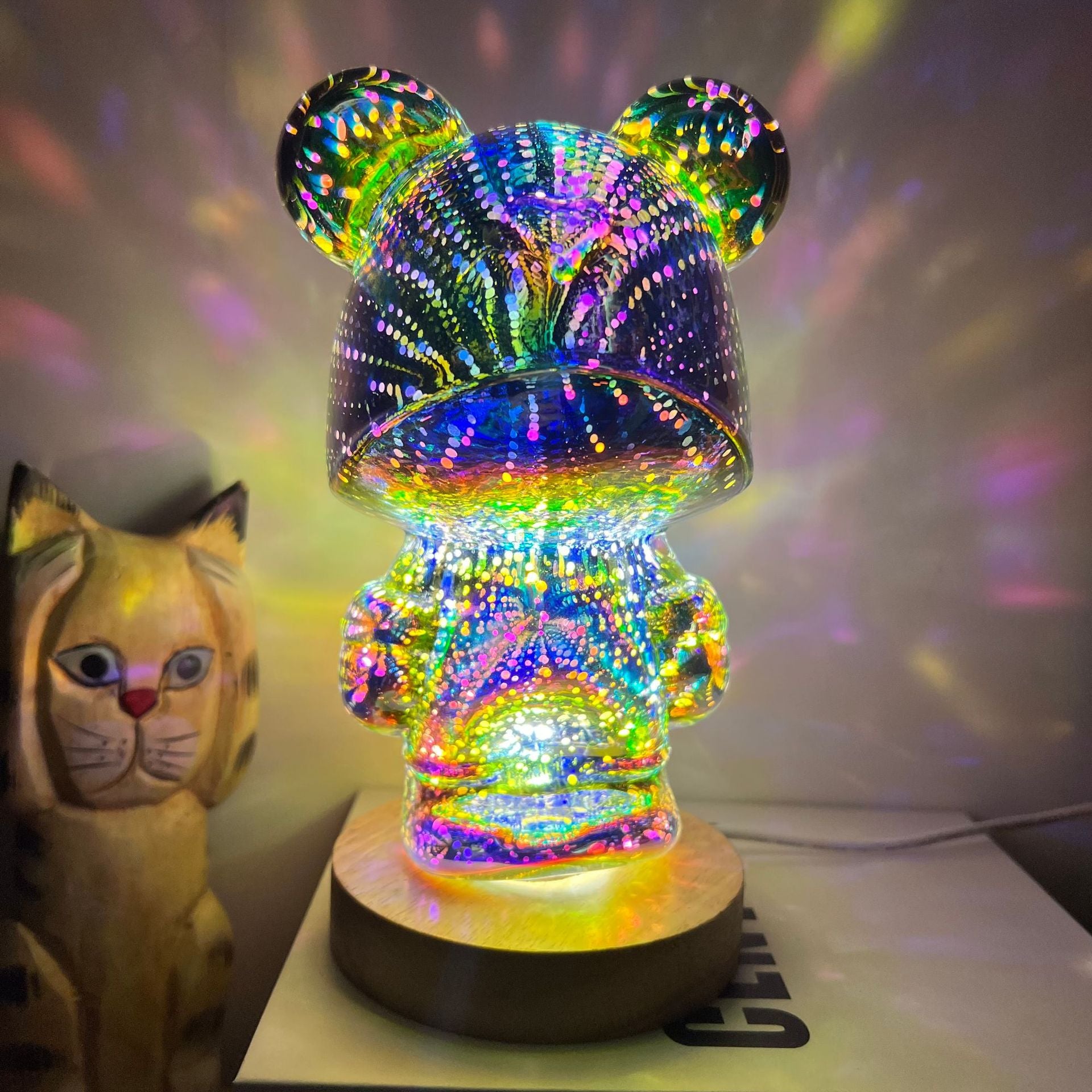 3D Firework Bear Light Luminous Bear Atmosphere Table Lamp