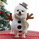 Dog Christmas Pet Clothes Standing Snowman