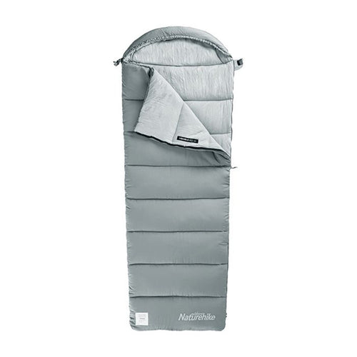 Envelope Hooded Cotton Sleeping Bag - Washable and Double Stitched for Tent Camping