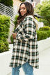 Plus Size Plaid Curved Hem Button Front Shirt - Minihomy