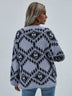 Geometric Print Chunky Knit Sweater - Minihomy