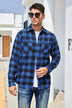 Plaid Button Front Long Sleeve Shirt with Breast Pockets - Minihomy