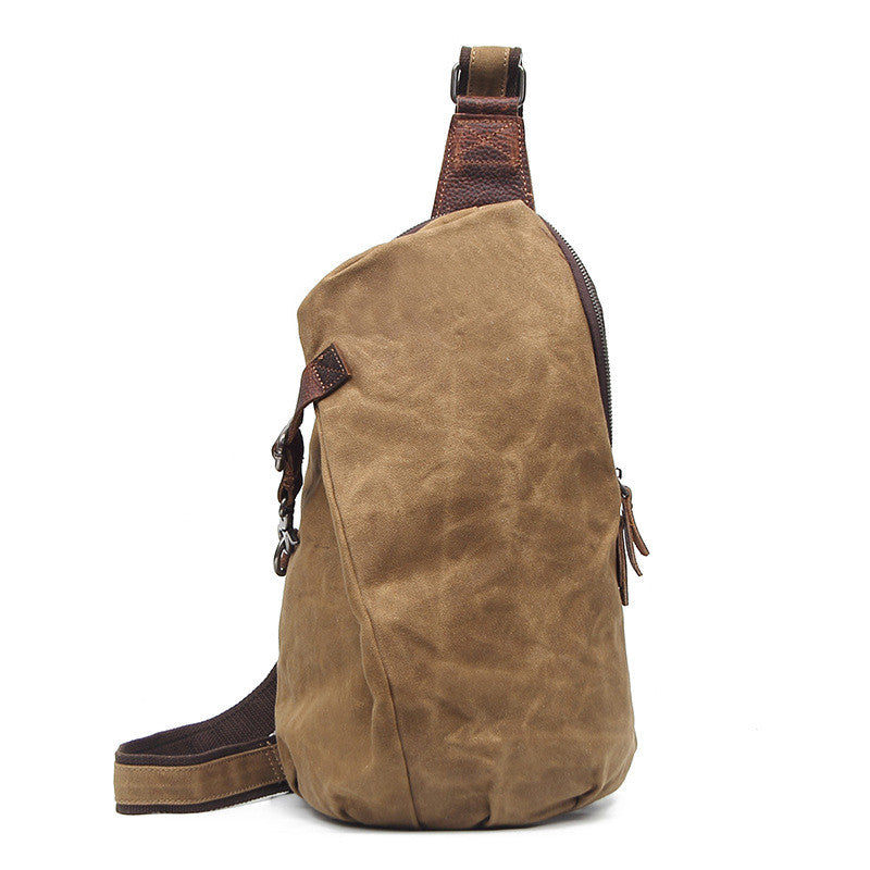 Retro Chest Bag Shoulder Bag Men Canvas Bag