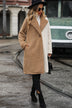 Color Block Dropped Shoulder Sherpa Duster Coat - Minihomy