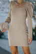 Ribbed Tie-Back Sweater Dress - Minihomy