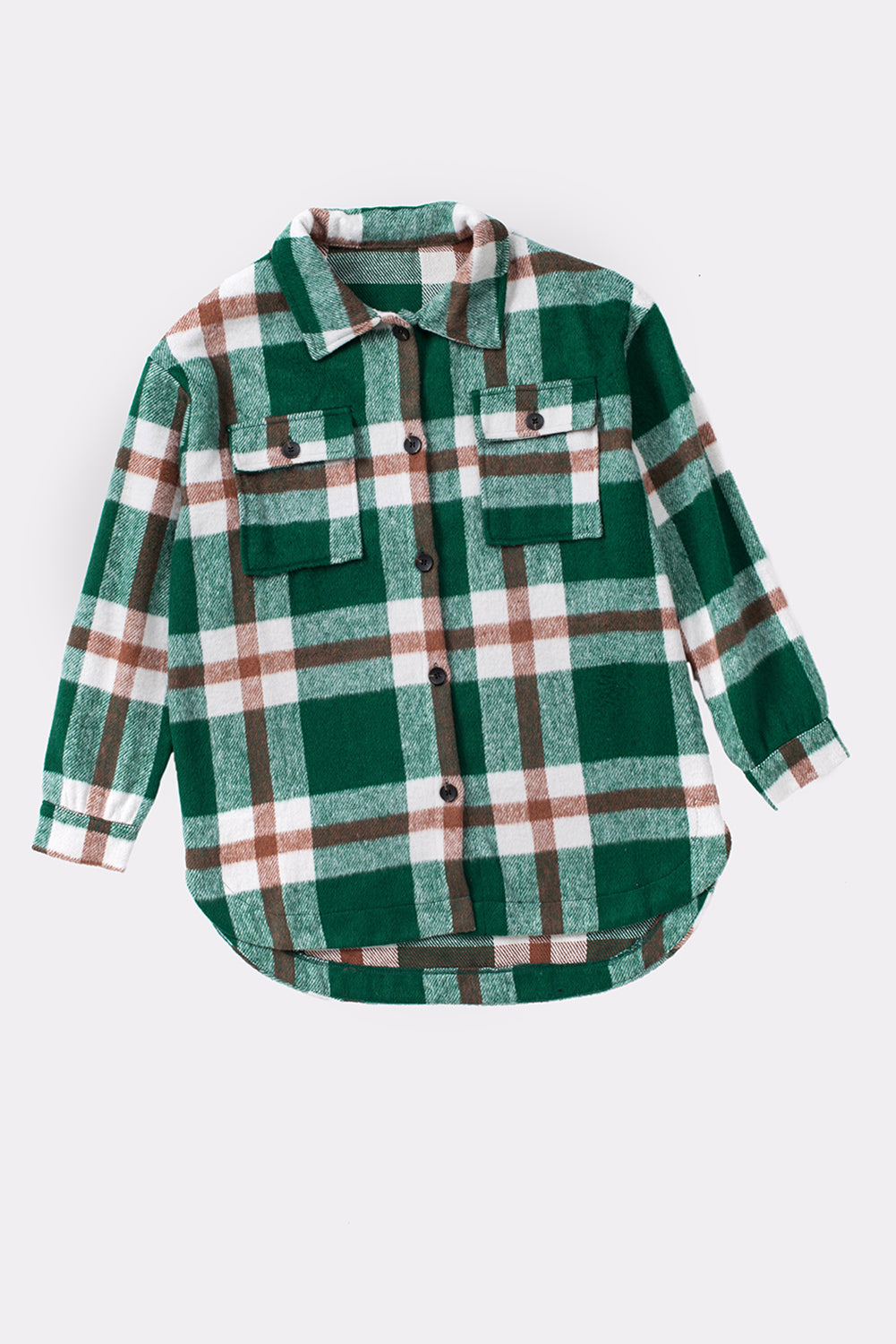 Plaid Dropped Shoulder Pocket Shacket - Minihomy