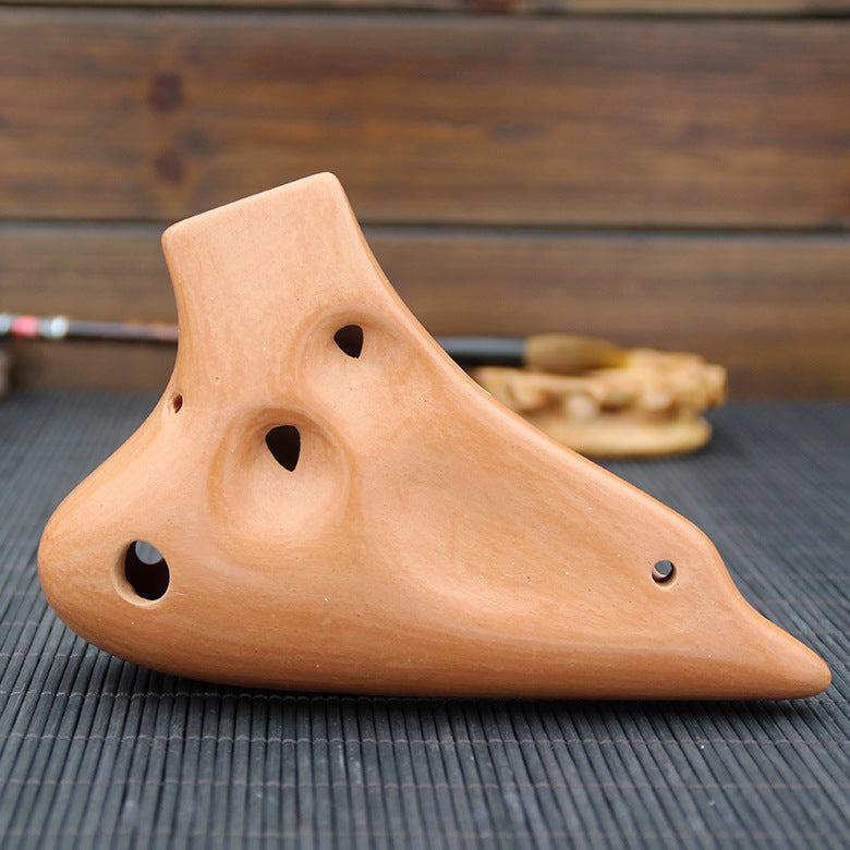 Double-Pipe Ocarina Alto C Wide-Range Wind Instrument