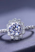 1.5 Carat Moissanite Floral-Shaped Cluster Ring - Minihomy