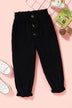 Baby Girls' Paper Bag Pants with Buttons - Minihomy