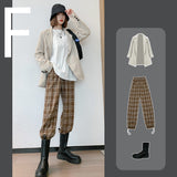 Women's Loose Straight-leg Casual Plus Fleece Wide-leg Trousers