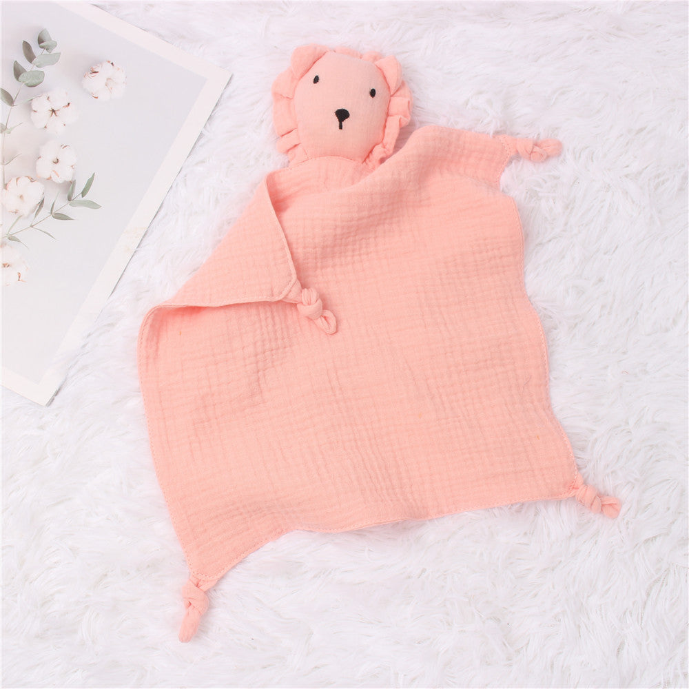 Wind Baby Cotton Gauze Comfort Towel Muslin Baby Sleeping Doll Lion Saliva Towel