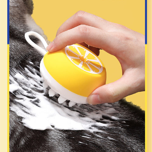 Pet Dog Cat Bath Brush 2-in-1 Pet SPA Massage Comb Soft Silicone Pet Shower Hair