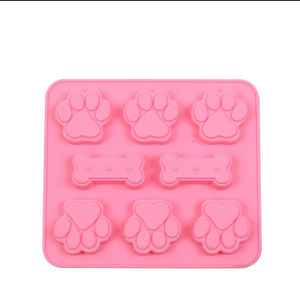 Six even puppy footprints silicone cake mold 6 even cat claws handmade soap mold high temperature cake mold cold soap
