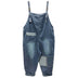 Casual Literary Women's Plus Size Denim Overalls - Minihomy