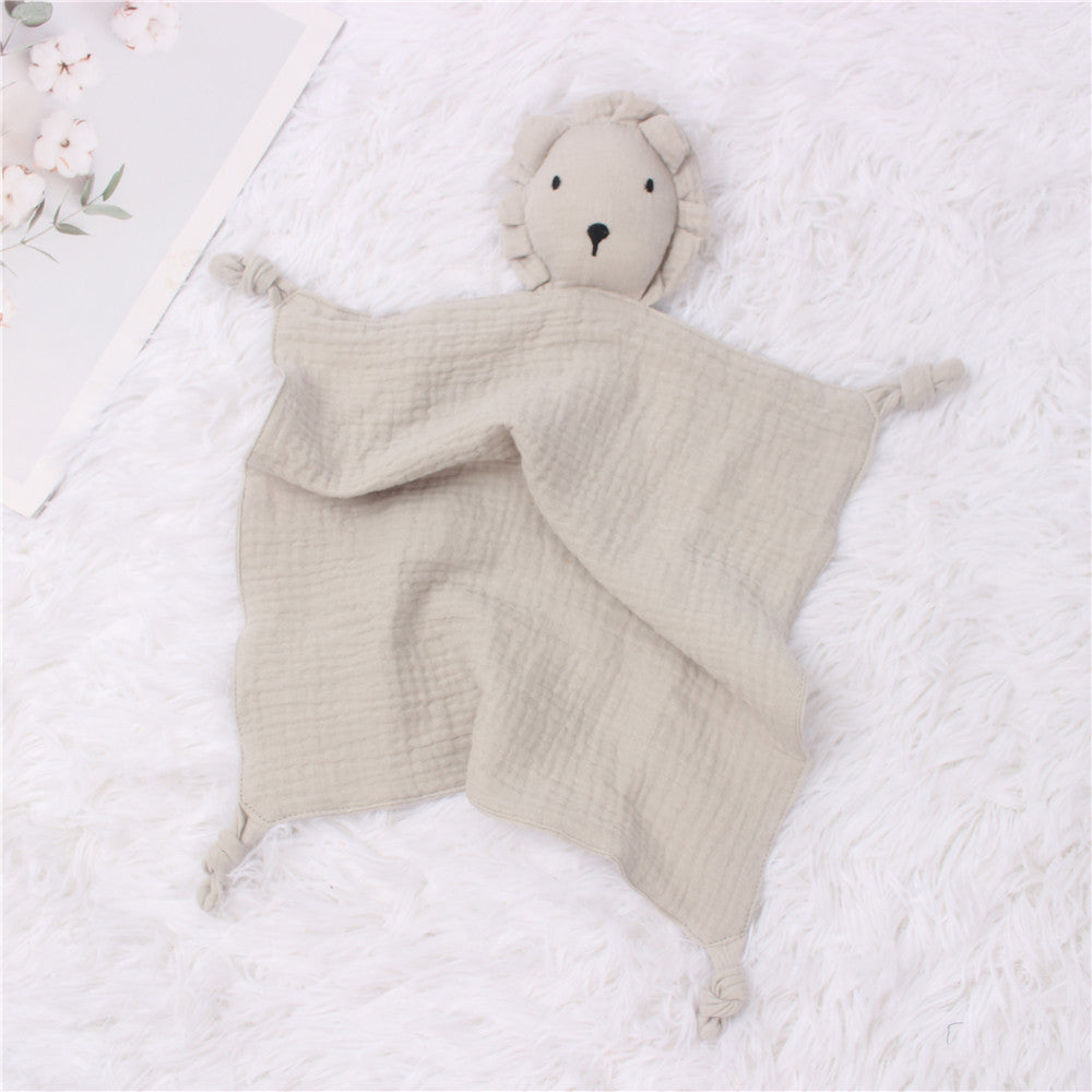 Wind Baby Cotton Gauze Comfort Towel Muslin Baby Sleeping Doll Lion Saliva Towel