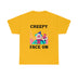 Creepy Face On Unisex Heavy Cotton Tee - Minihomy