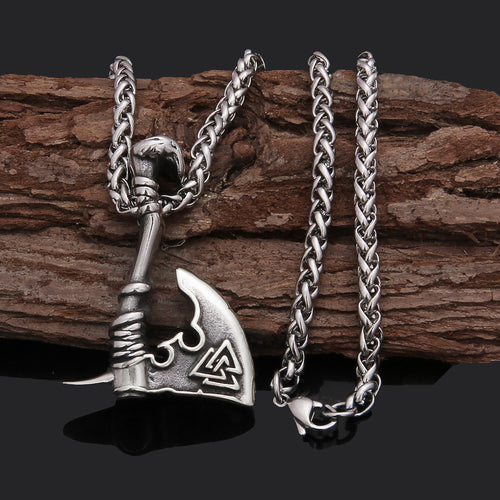 Jewelry Necklace Stainless Steel Axe Pendant Titanium Steel Orchid Chain Men