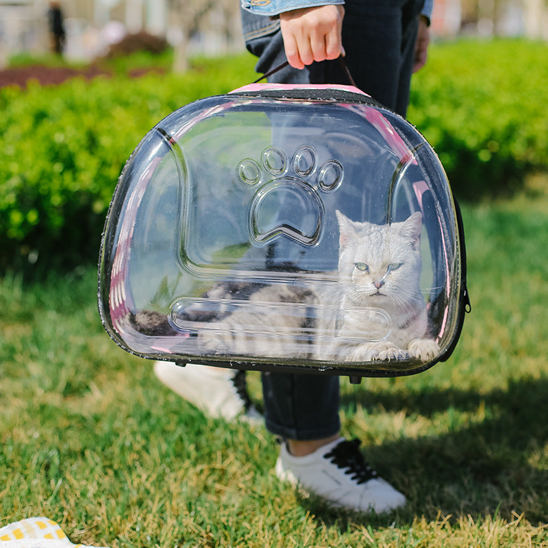 Portable Pet Cat Full Transparent School Bag - Minihomy