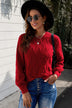 Cable-Knit Solid Dropped Shoulder Sweater - Minihomy