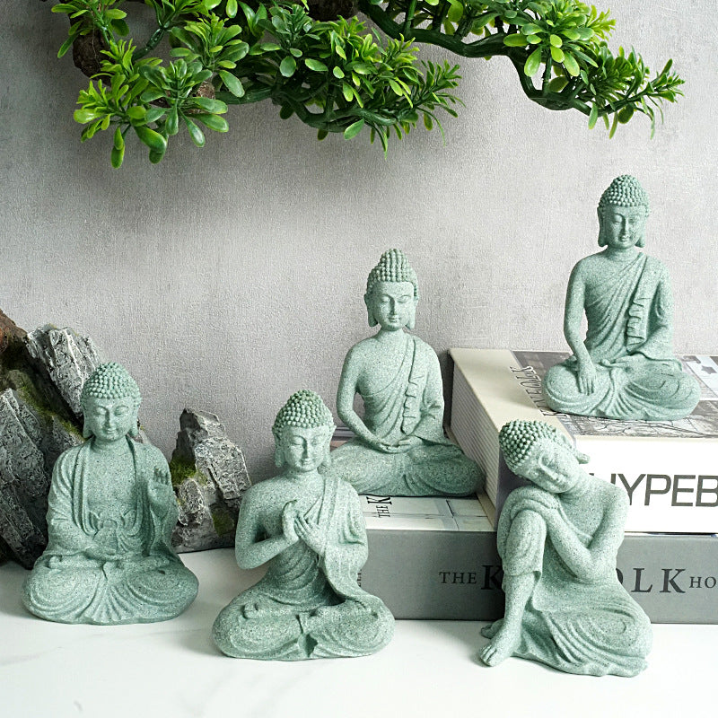 Chinese Stone Buddha Crafts Creative Ornament Home Decor