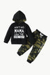 Boys Letter Graphic Hoodie and Joggers Set - Minihomy