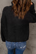 Half Zip Rib-Knit Dropped Shoulder Sweater - Minihomy