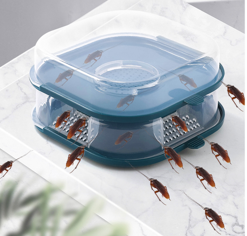 Reusable Bugs Trap Box Cockroach Trap Catching Roaches Tool Drop-proof Wear-resistance No Peculiar Smell Automatic Bugs Catcher