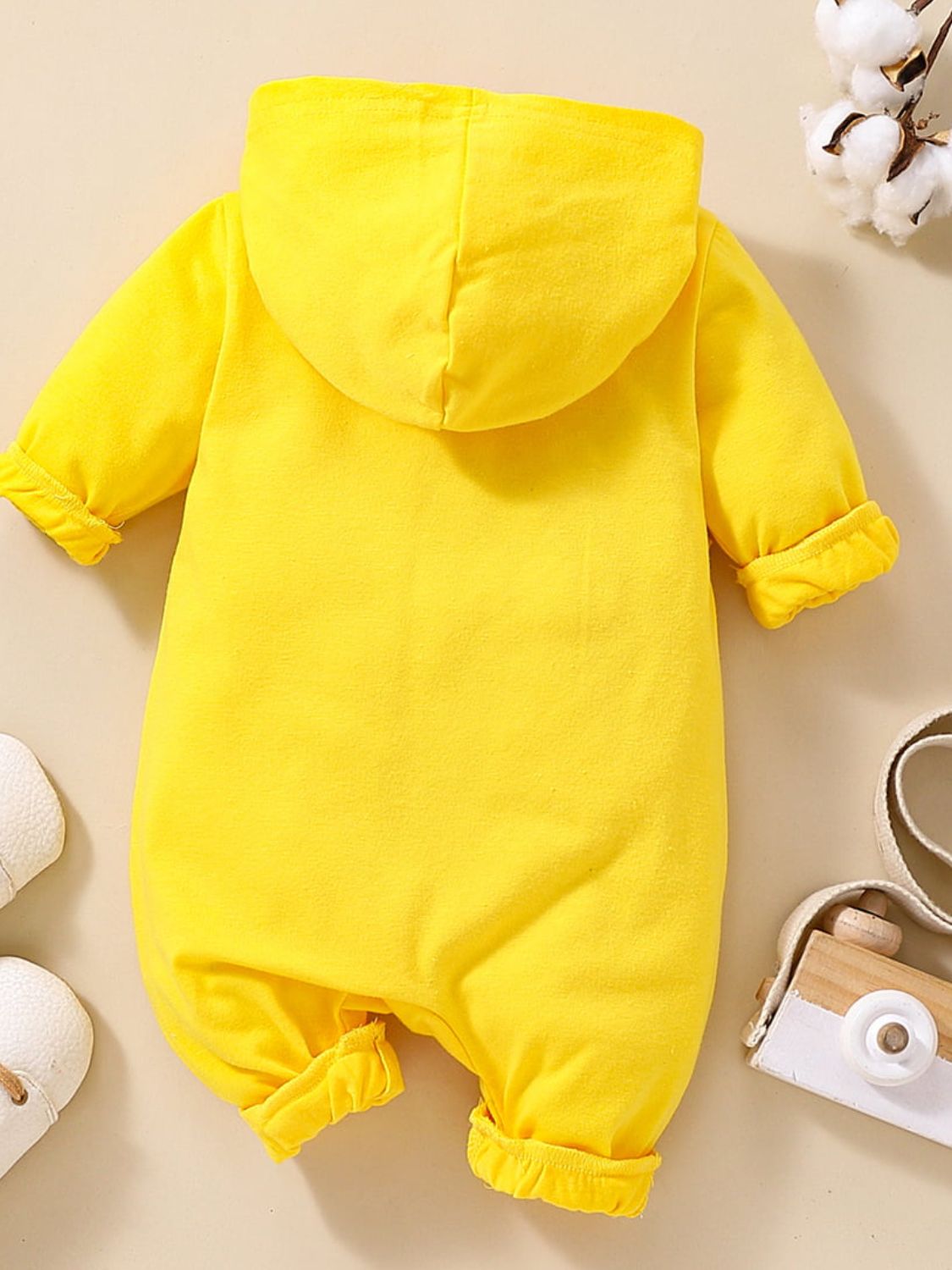 Baby LITTLE BOSS Graphic Hooded Jumpsuit - Minihomy