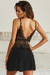 Lace Mesh Open Back Babydoll - Minihomy