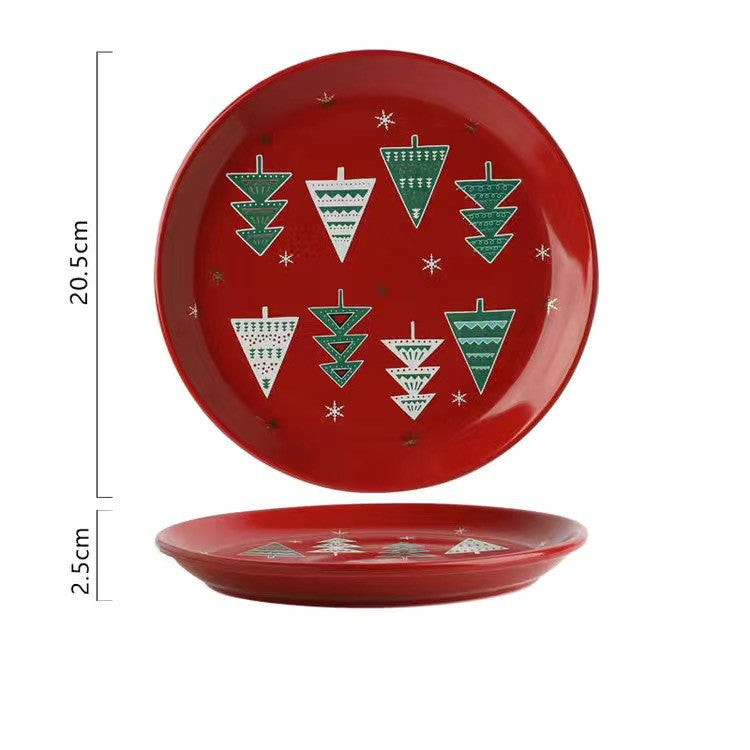 Christmas Ceramic  And Dish Set For Household Soup Bowl And Rice - Minihomy