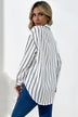 Vertical Stripes Button Down Shirt - Minihomy