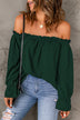 Frill Trim Off-Shoulder Flounce Sleeve Blouse - Minihomy