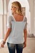 Side Lace V Neck T-Shirt - Minihomy