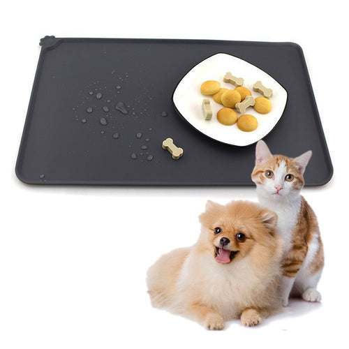 Waterproof Pet Mat For Dogs And Cats Pure Color Silicone Pet Food Mat