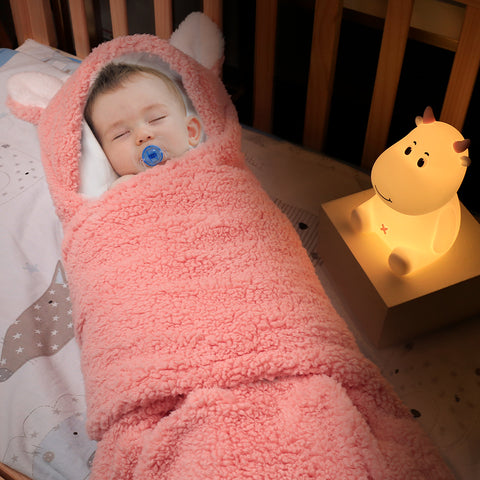 Baby's Anti-shock Wrapped In Sleeping Bag Swaddled By Baby