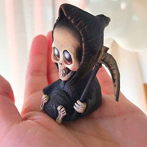 Baby Grim Reaper Ornament - Gothic Death Statues Resin Art Craft Decoration - Horror Halloween Desktop Statue Ornaments