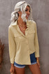 Turn-down Collar Pocketed Button Shirt - Minihomy