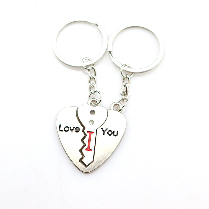 Metal Keychain Valentine's Day Gift Small Gift Creative Love Letter Couple Keychain