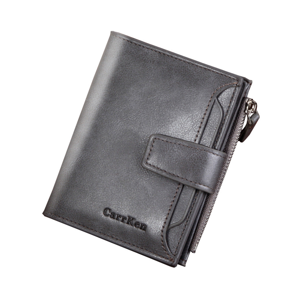 Short Button Wallet Large Capacity Men's Wallet