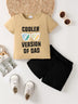 Boys COOLER VERSION OF DAD Tee and Shorts Set - Minihomy