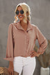 Frilled Trim Button Down Shirt - Minihomy