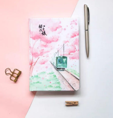 Muco Paper Notebook Notebook Sakura Flower Orbit AR Hardcover Student Handbook