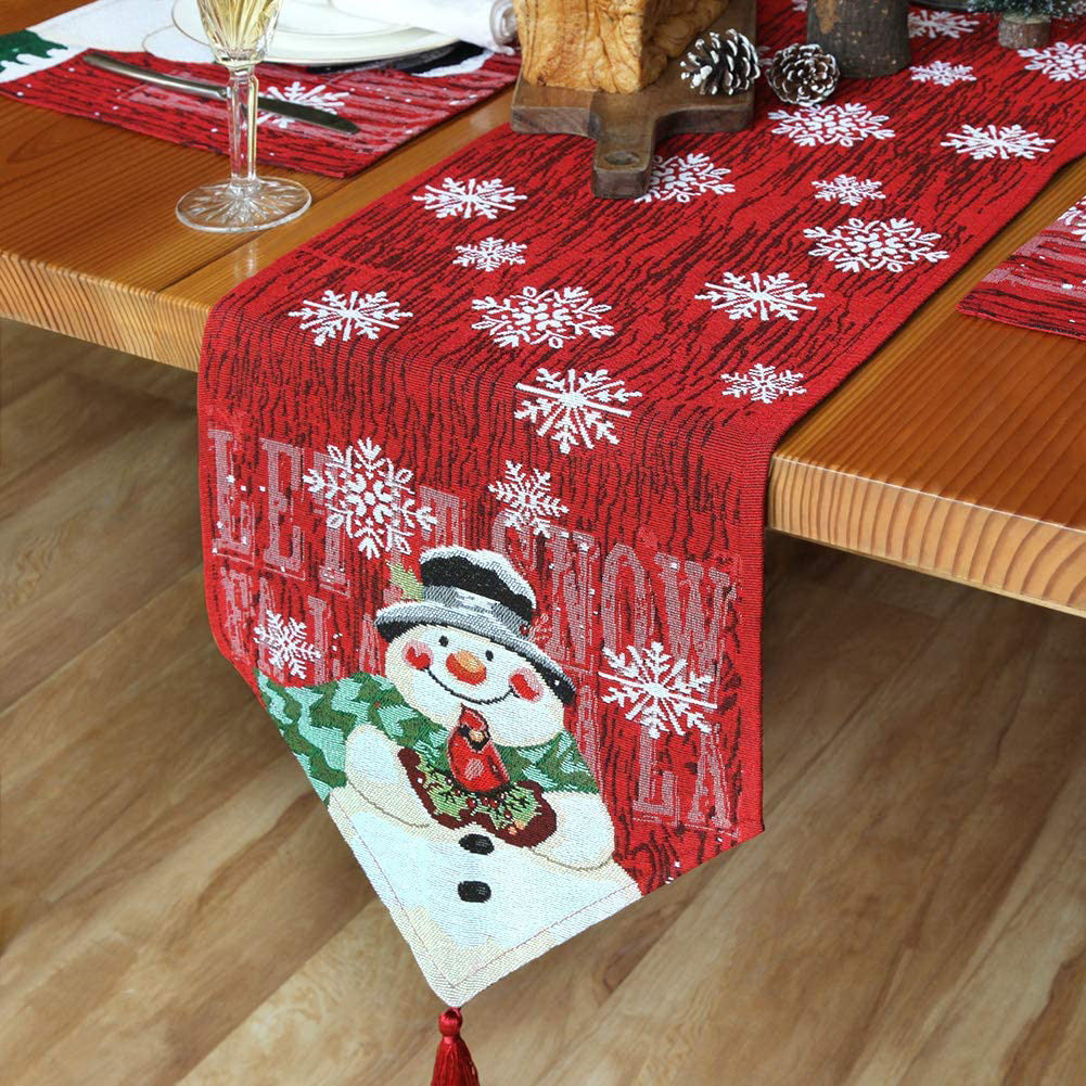 Christmas Tablecloth Decorations For Home Table Xmas Ornaments New Year Decor