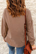 Drawstring Funnel Neck Dropped Shoulder Sweatshirt - Minihomy